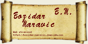 Božidar Maravić vizit kartica